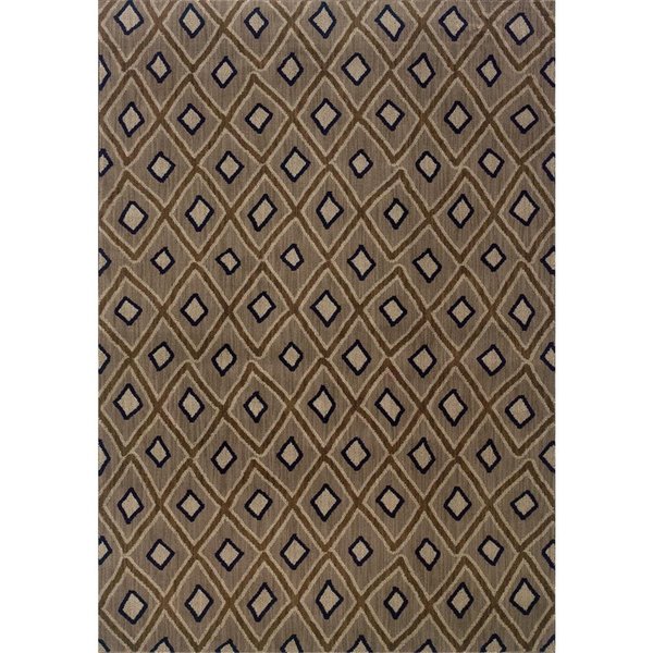 Sphinx By Oriental Weavers Oriental Weavers Kasbah 3943D 5x8 Rectangle - Grey/ Brown-Nylon K3943D160230ST